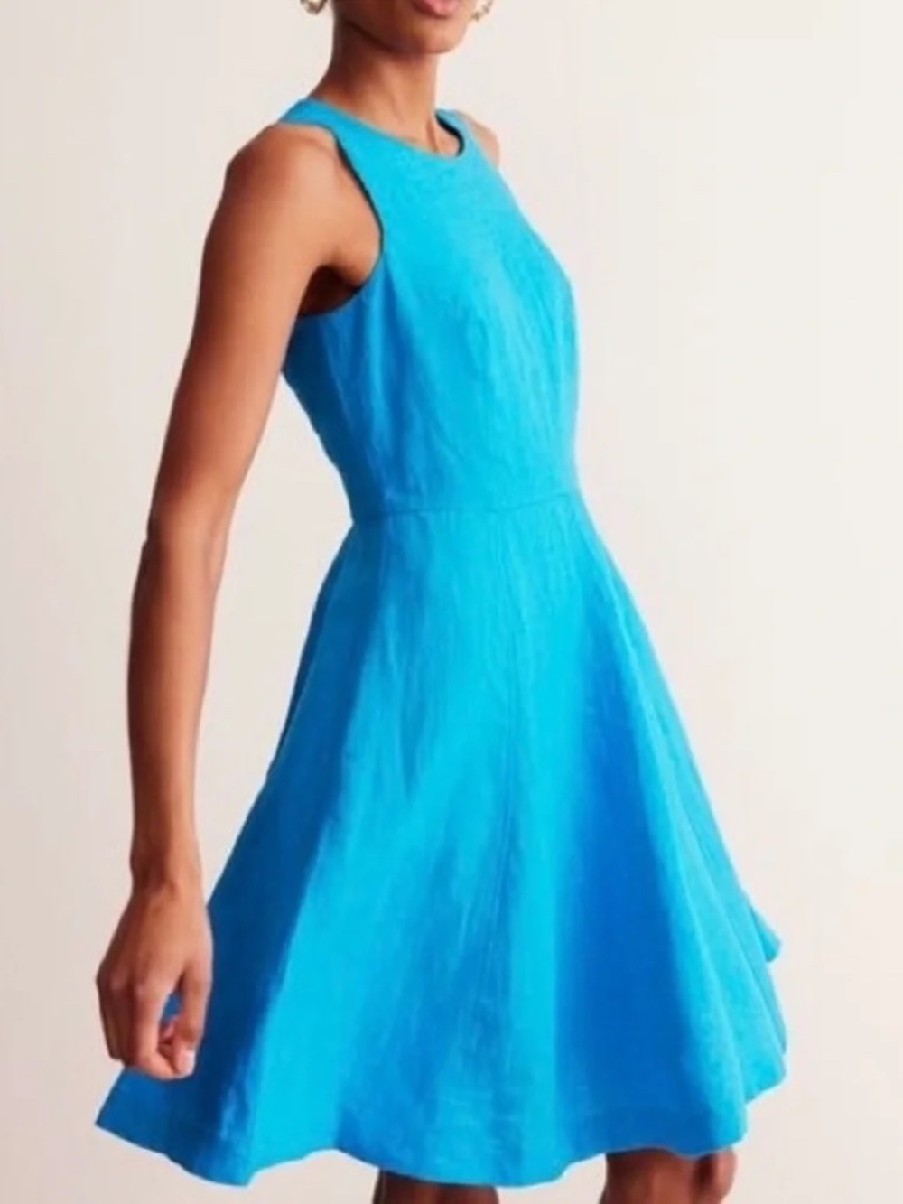 BODEN Carla Teal Linen Dress Sz US 12L
